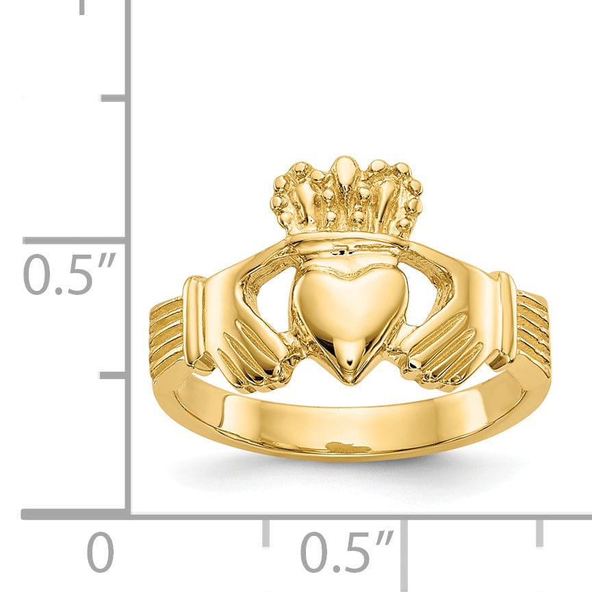 Lovely Rita's Ring 14kt yellow gold ladies claddagh ring