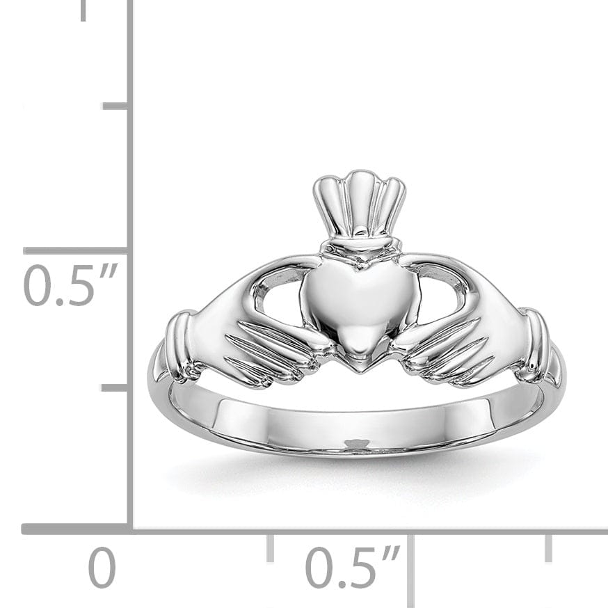 Lovely Rita's Ring Ladies 14kt white gold claddagh ring