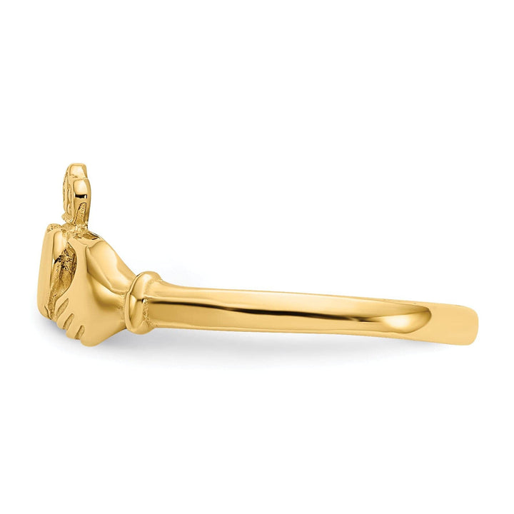Lovely Rita's Ring Ladies 14kt yellow gold claddagh ring