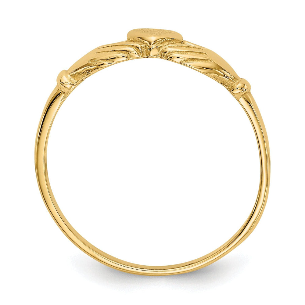 Lovely Rita's Ring Ladies 14kt yellow gold claddagh ring