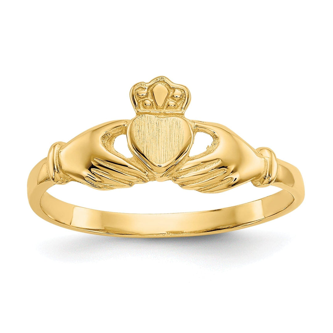 Lovely Rita's Ring Ladies 14kt yellow gold claddagh ring