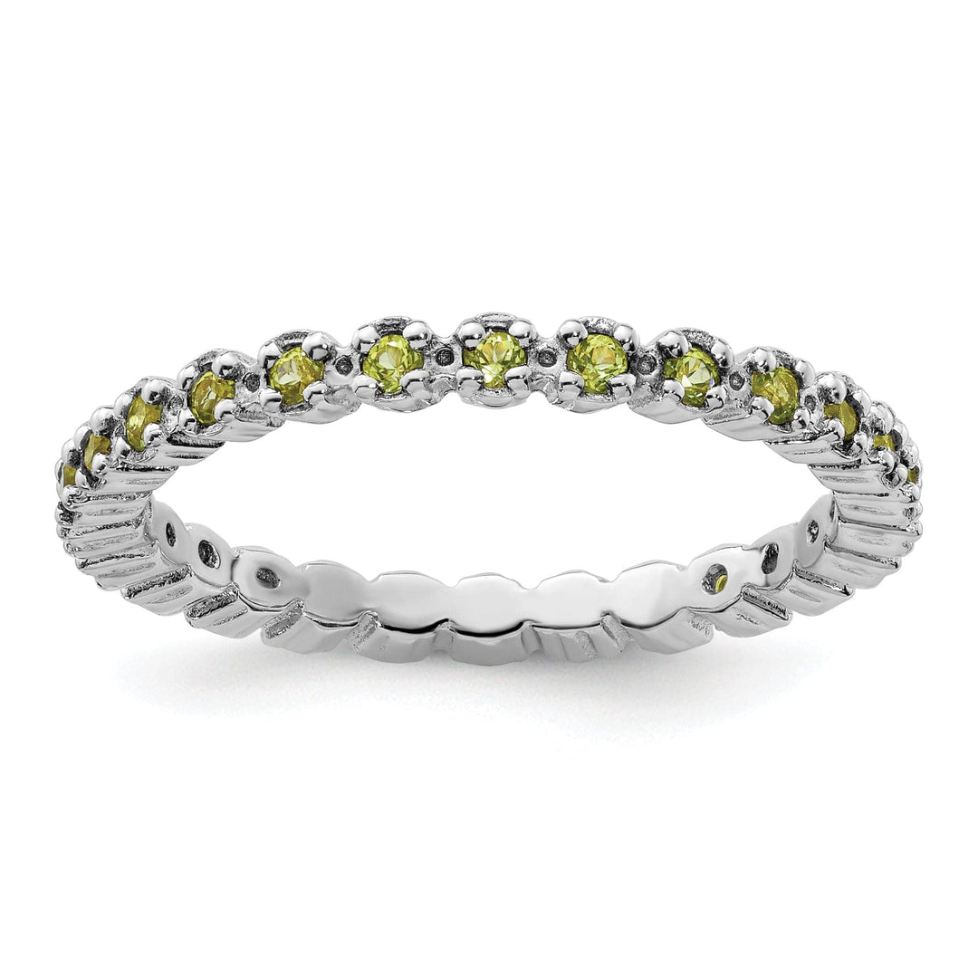 Stackable Expressions Ring Size 5 Sterling Silver Peridot Ring