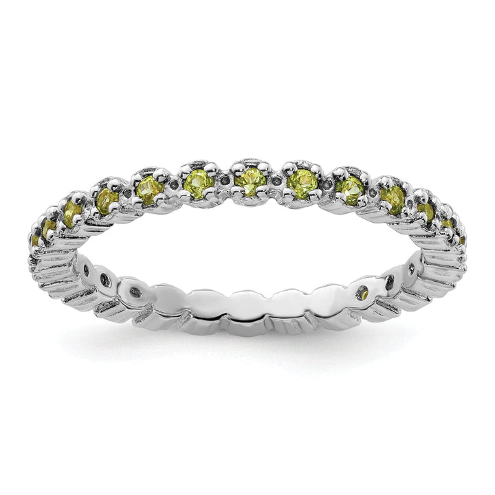Stackable Expressions Ring Size 5 Sterling Silver Peridot Ring