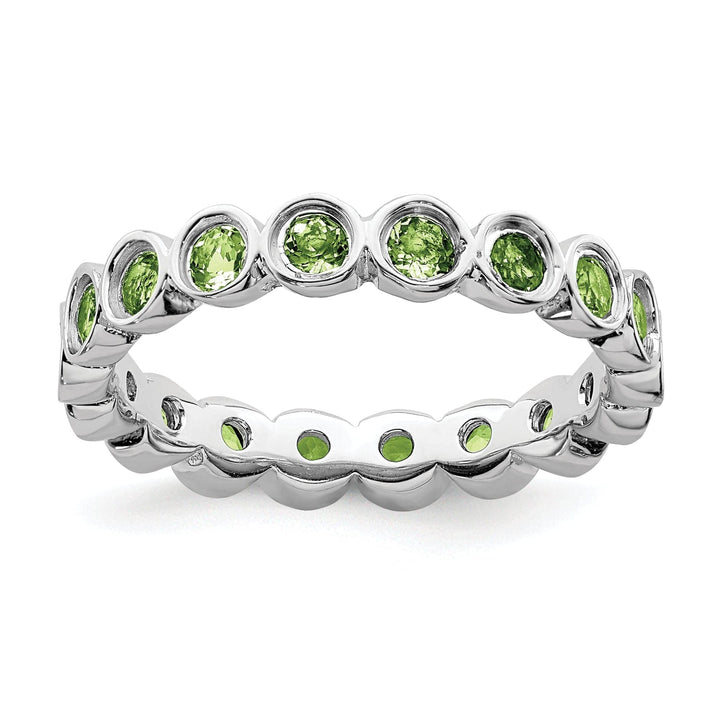 Stackable Expressions Ring Size 5 Sterling Silver Peridot Ring