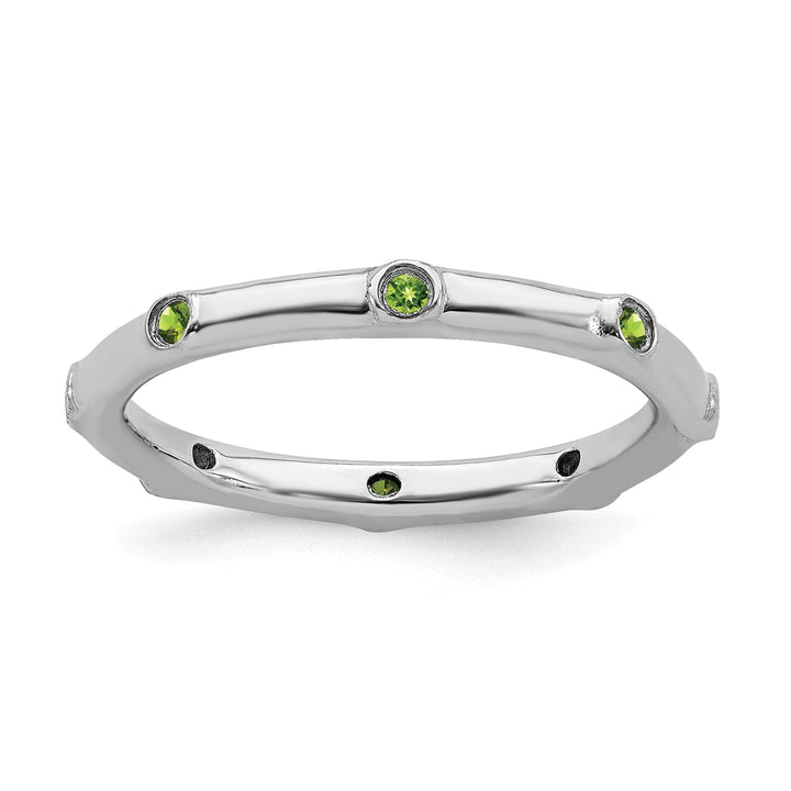 Stackable Expressions Ring Size 5 Sterling Silver Peridot Ring