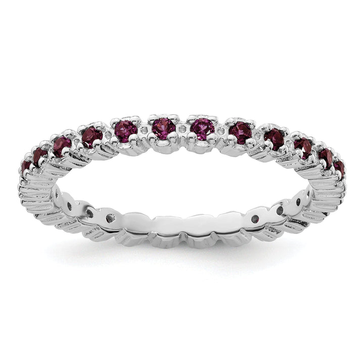 Stackable Expressions Ring Size 5 Sterling Silver Rhodolite Garnet Ring
