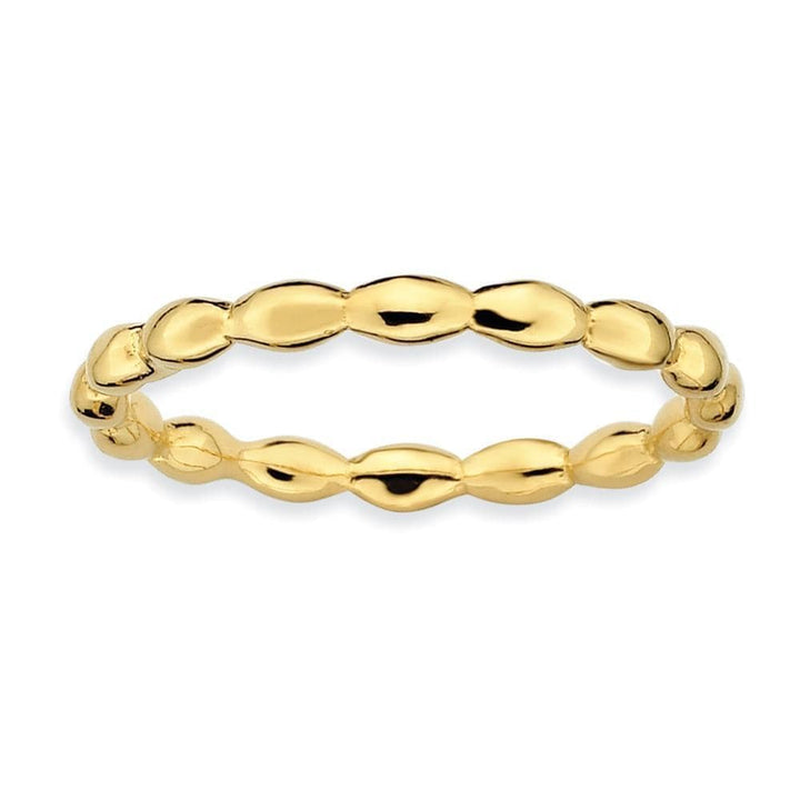 Stackable Expressions Ring Sterling Silver Gold-Plated Rice Ring