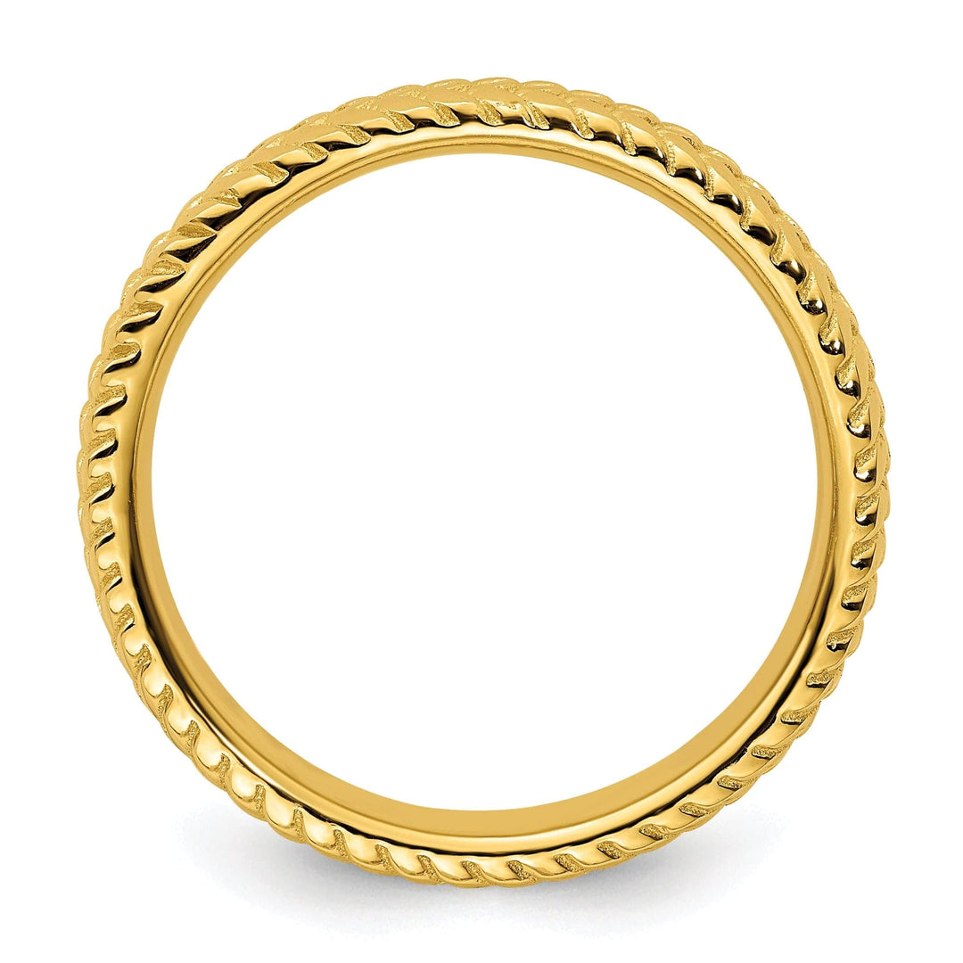 Stackable Expressions Ring Sterling Silver Gold-Plated Ring