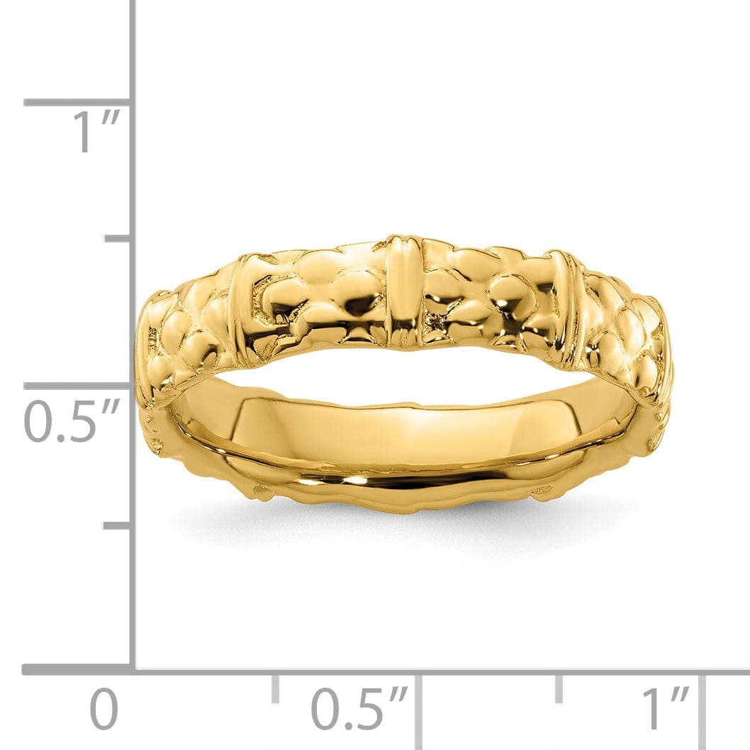 Stackable Expressions Ring Sterling Silver Gold-Plated Ring
