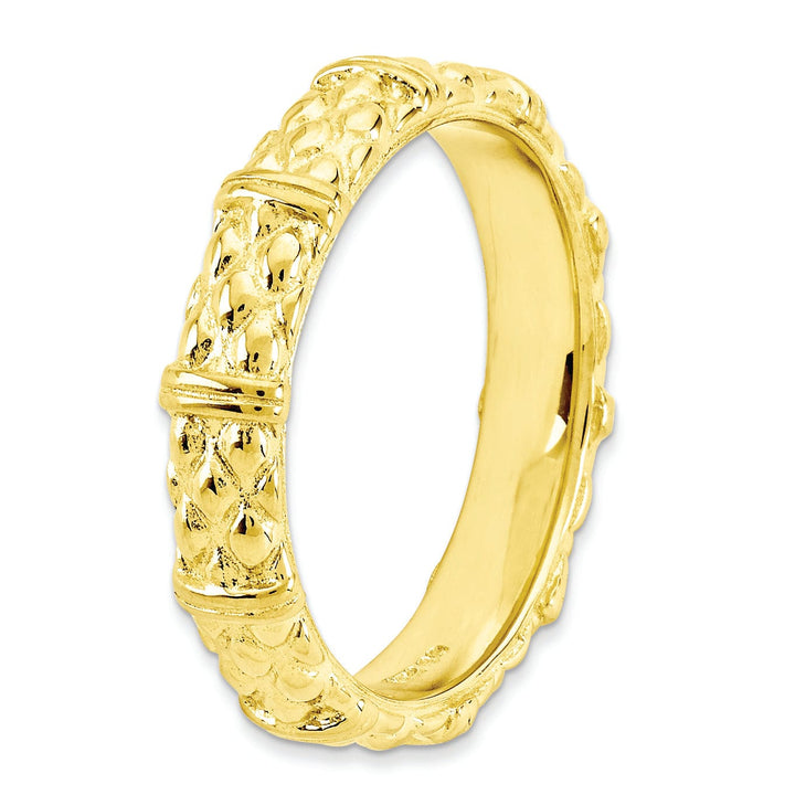 Stackable Expressions Ring Sterling Silver Gold-Plated Ring