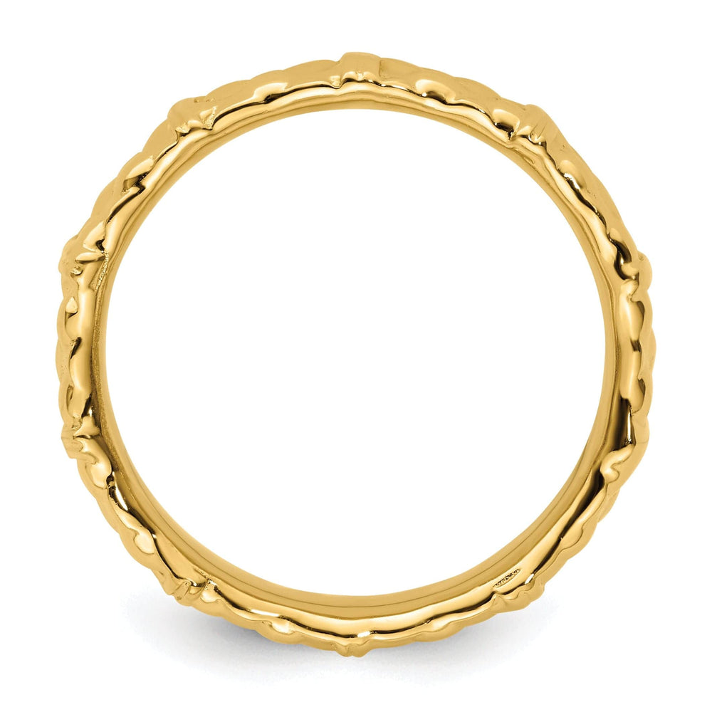 Stackable Expressions Ring Sterling Silver Gold-Plated Ring