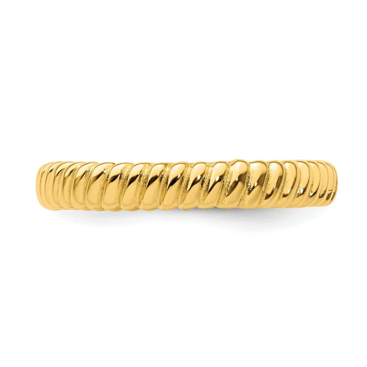 Stackable Expressions Ring Sterling Silver Gold-Plated Ring