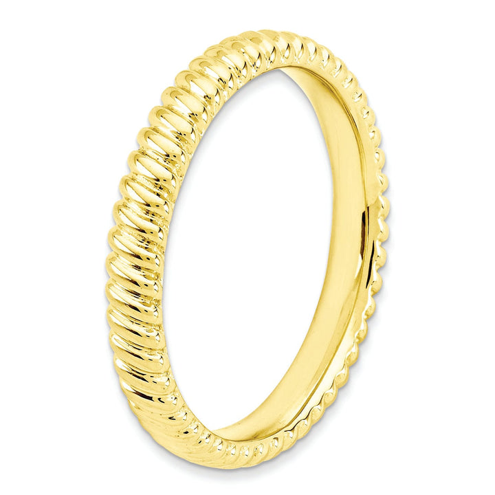 Stackable Expressions Ring Sterling Silver Gold-Plated Ring