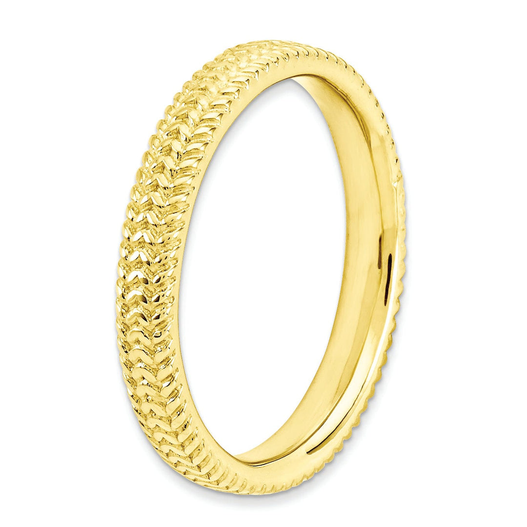 Stackable Expressions Ring Sterling Silver Gold-Plated Ring