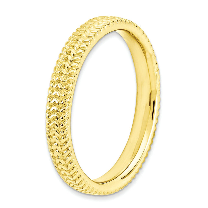 Stackable Expressions Ring Sterling Silver Gold-Plated Ring
