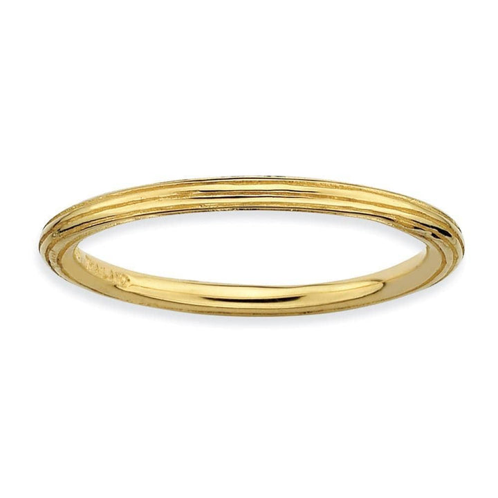 Stackable Expressions Ring Sterling Silver Gold-Plated Step-Down Ring