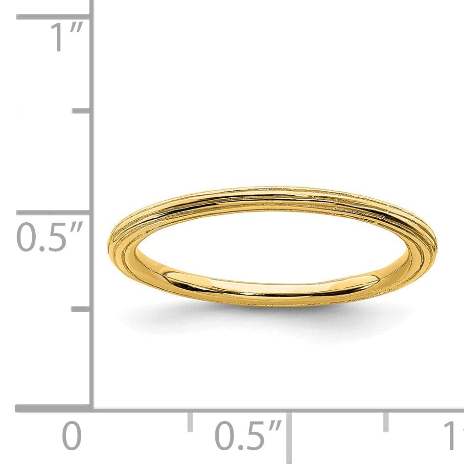 Stackable Expressions Ring Sterling Silver Gold-Plated Step-Down Ring