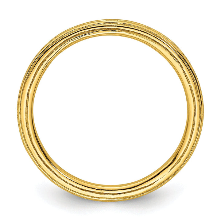 Stackable Expressions Ring Sterling Silver Gold-Plated Step-Down Ring