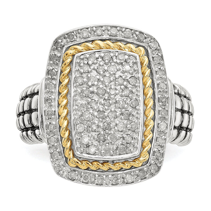 Shey Couture Ring Sterling Silver Goldy Diamond Ring