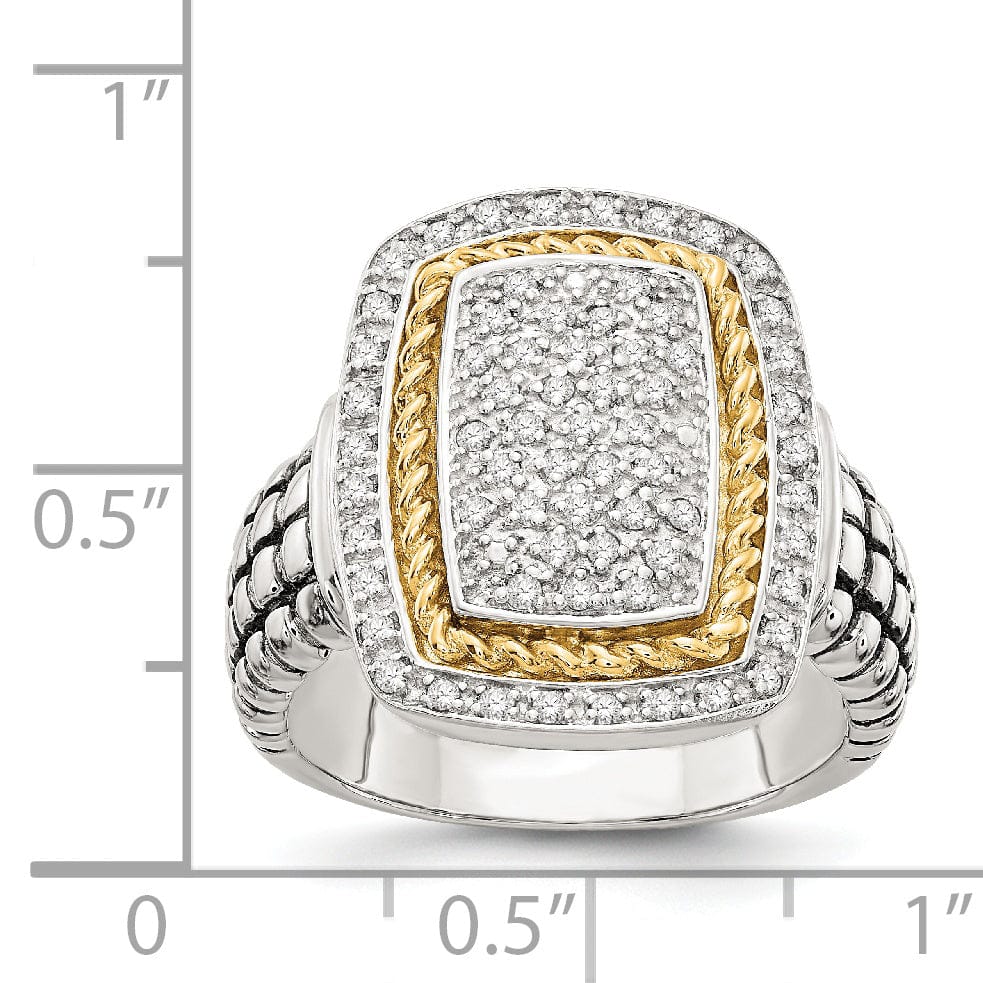 Shey Couture Ring Sterling Silver Goldy Diamond Ring
