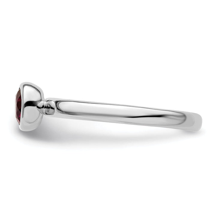 Stackable Expressions Ring Sterling Silver Low Round Rhodolite Garnet Ring