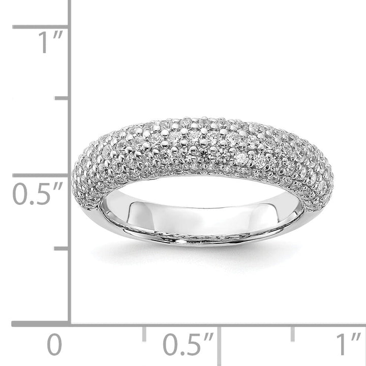 Sterling Shimmer Ring Sterling Silver Pave 113 Stone CZ Ring