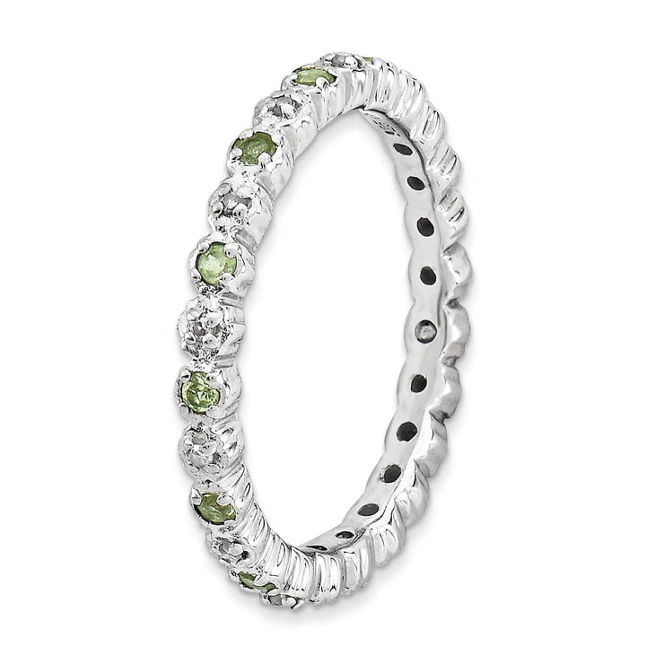 Stackable Expressions Ring Sterling Silver Peridot Diamond Ring