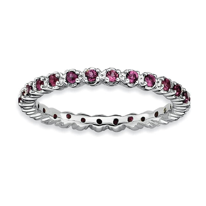 Stackable Expressions Ring Sterling Silver Rhodolite Garnet Ring