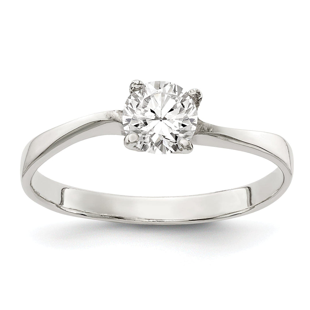 Lovely Rita's Ring Sterling Silver Solitaire Round C.Z Ring