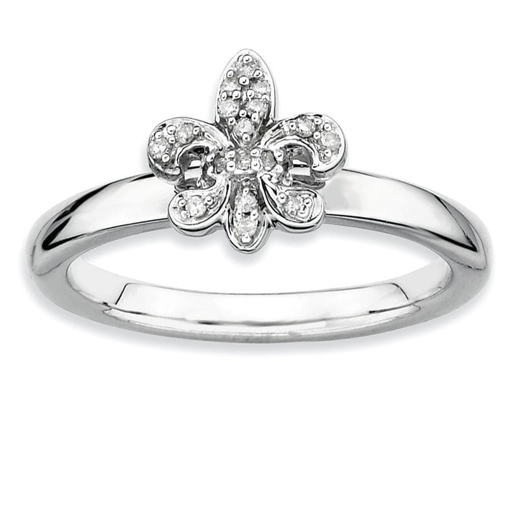 Stackable Expressions Ring Sterling Silver Stackable Expressions Diamond Ring