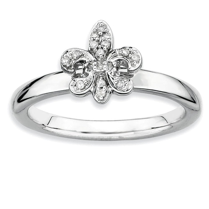 Stackable Expressions Ring Sterling Silver Stackable Expressions Diamond Ring