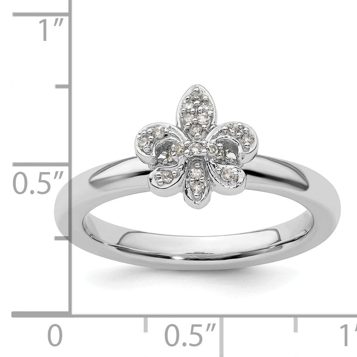 Stackable Expressions Ring Sterling Silver Stackable Expressions Diamond Ring