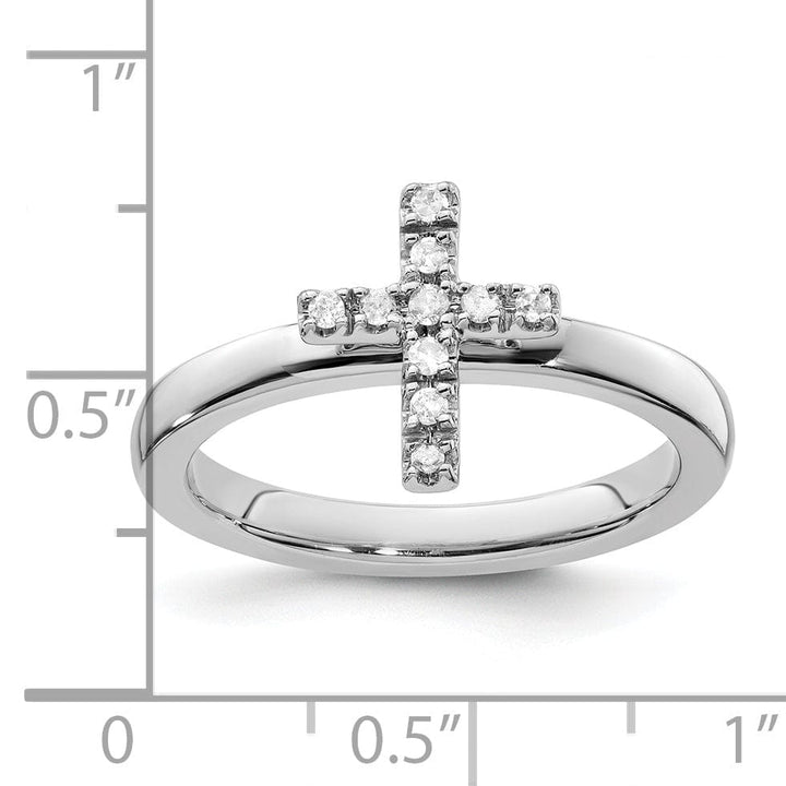 Stackable Expressions Ring Sterling Silver Stackable Expressions Diamond Ring