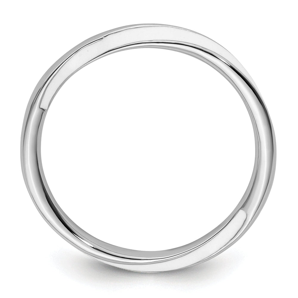 Stackable Expressions Ring Sterling Silver White Enameled Stackable Ring