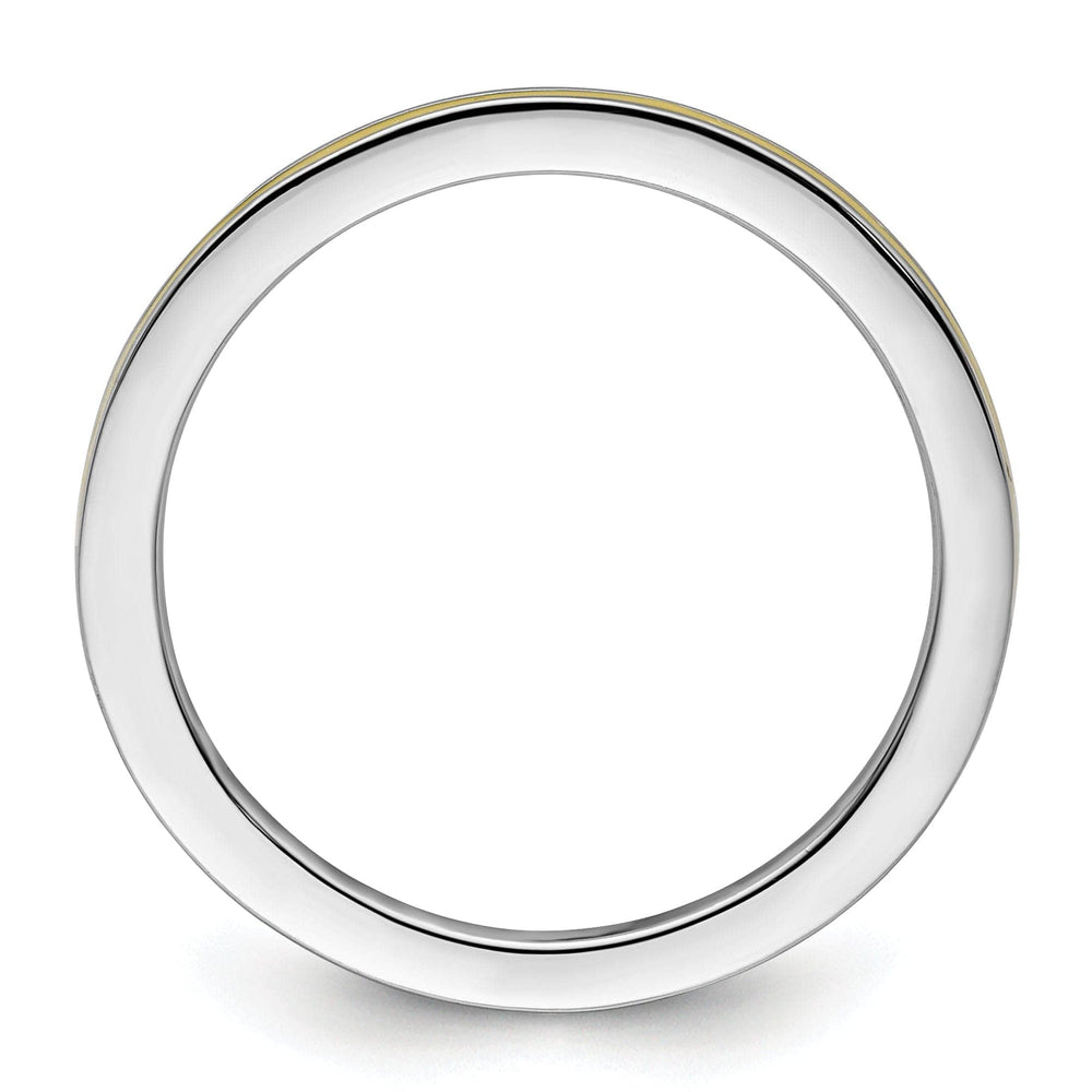 Stackable Expressions Ring Sterling Silver Yellow Enameled 1.5MM Ring