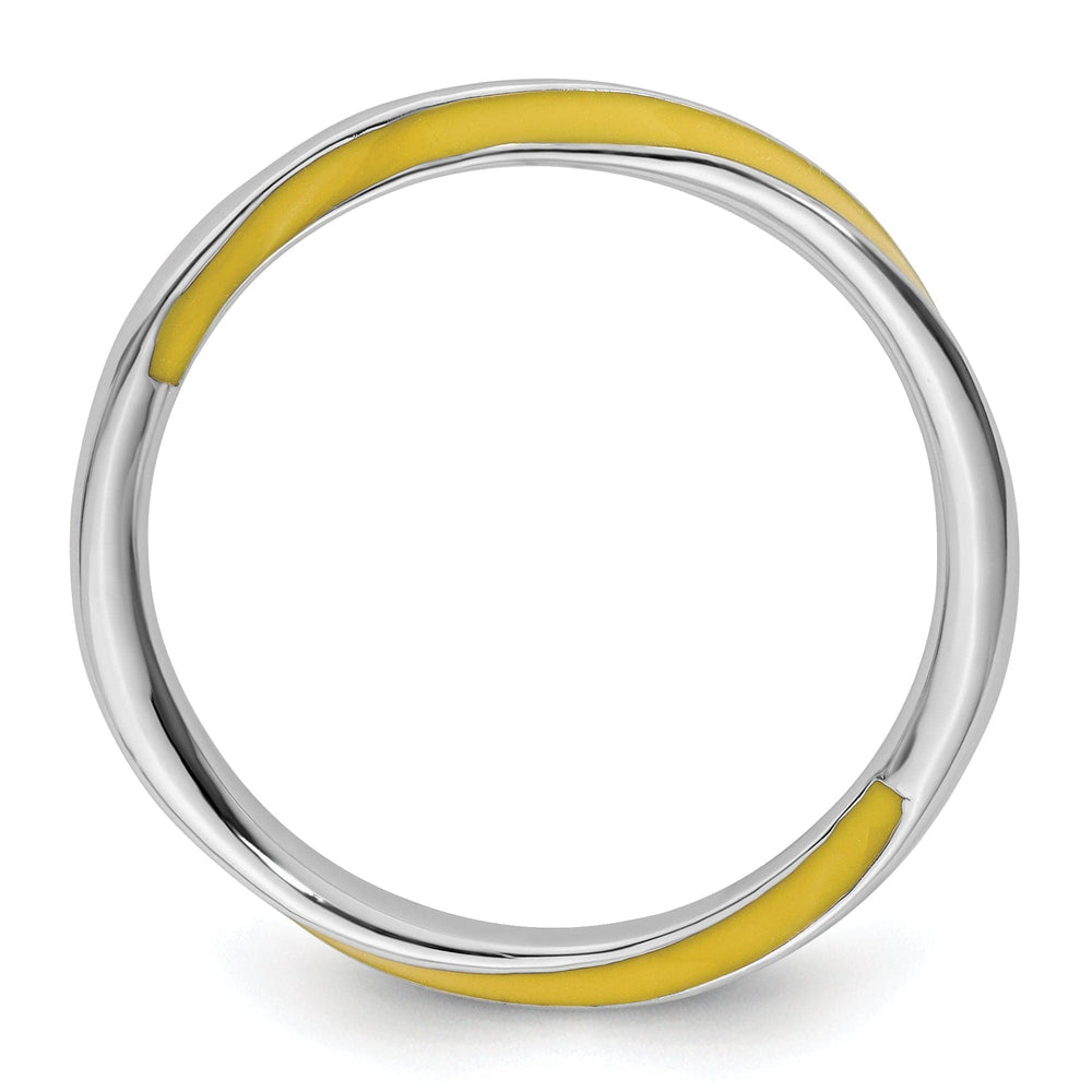 Stackable Expressions Ring Sterling Silver Yellow Enameled Stackable Ring