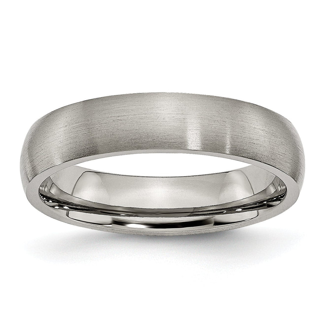 Bridal Ring Titanium Brushed Comfort Fit Wedding Band