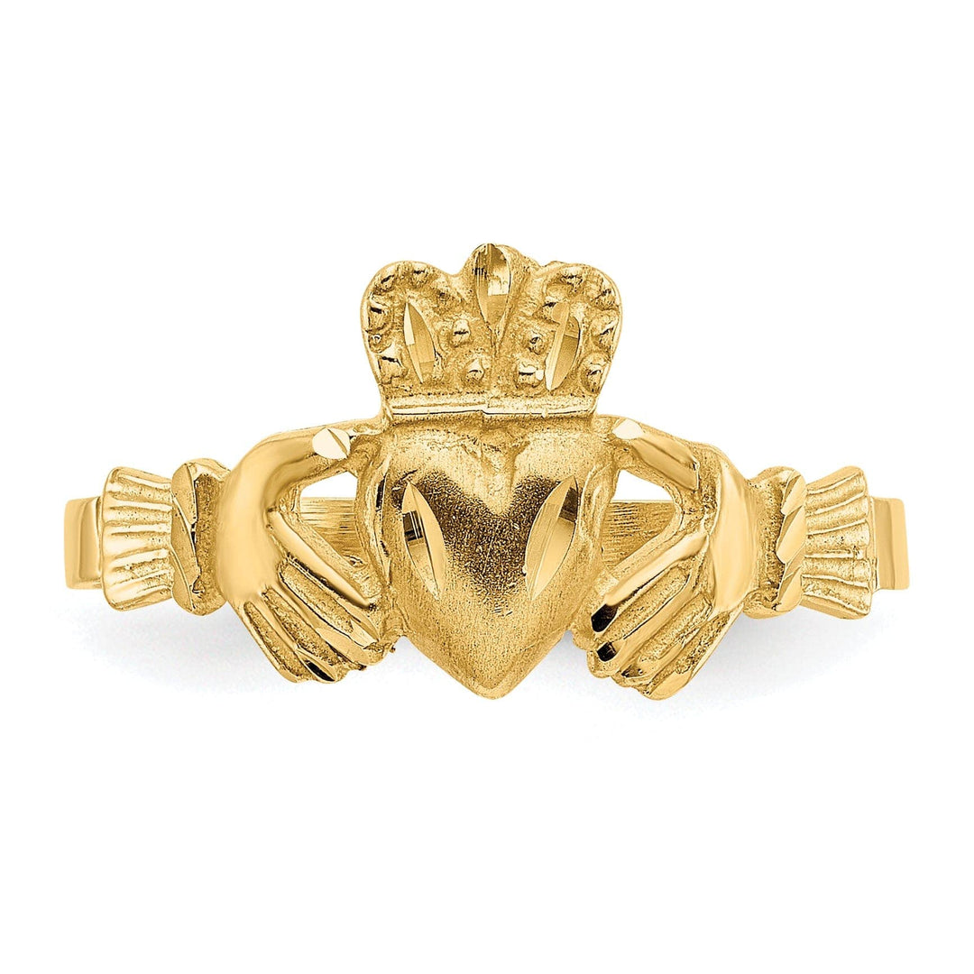 Lovely Rita's Ring Womens 14kt D.C yellow gold claddagh ring