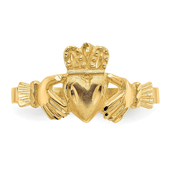 Lovely Rita's Ring Womens 14kt D.C yellow gold claddagh ring