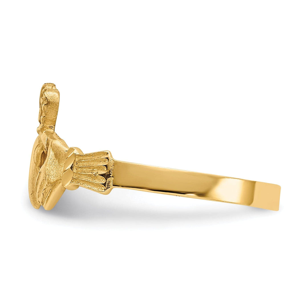 Lovely Rita's Ring Womens 14kt D.C yellow gold claddagh ring