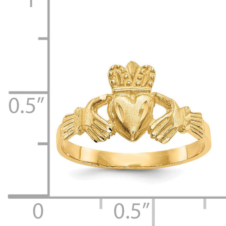 Lovely Rita's Ring Womens 14kt D.C yellow gold claddagh ring