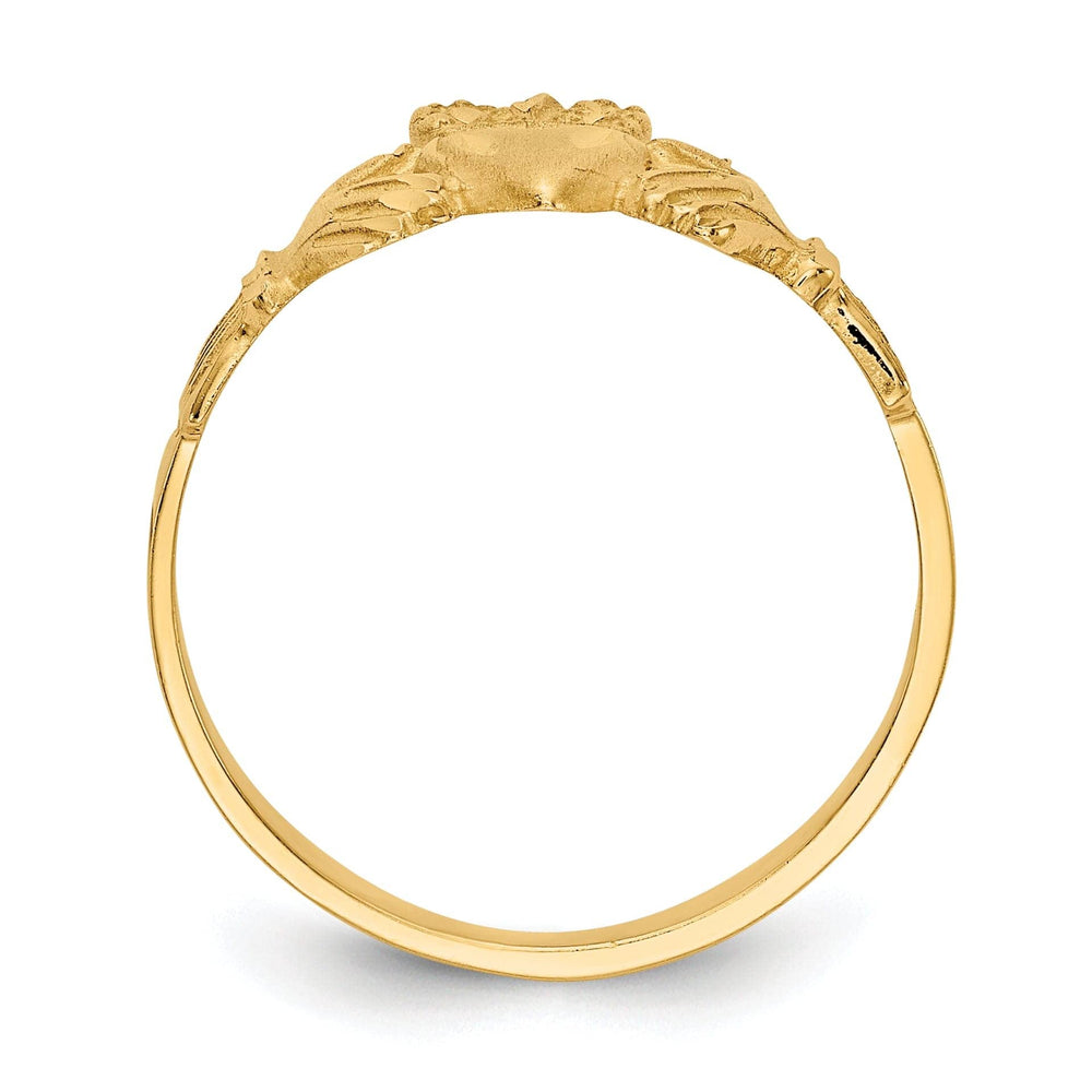 Lovely Rita's Ring Womens 14kt D.C yellow gold claddagh ring