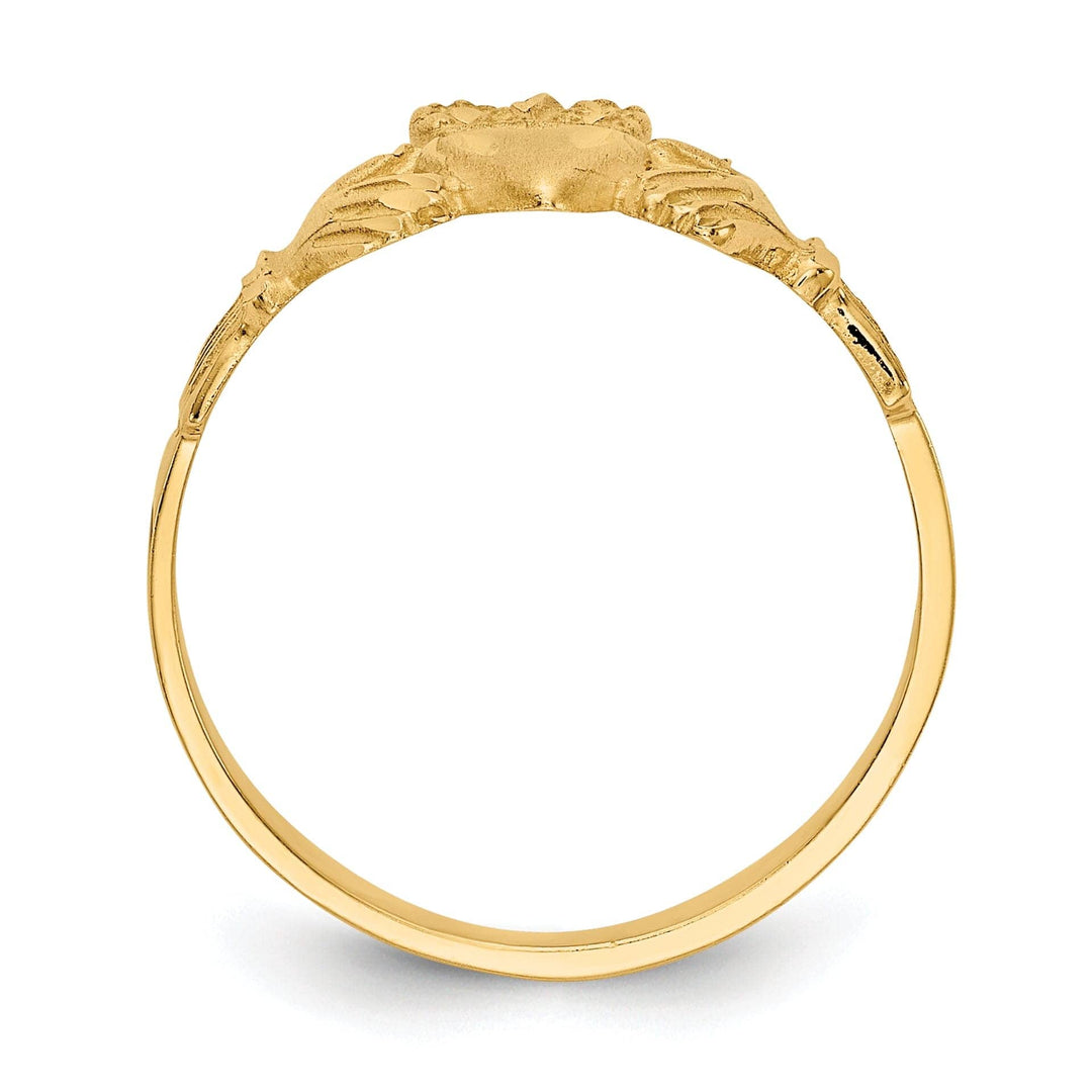 Lovely Rita's Ring Womens 14kt D.C yellow gold claddagh ring