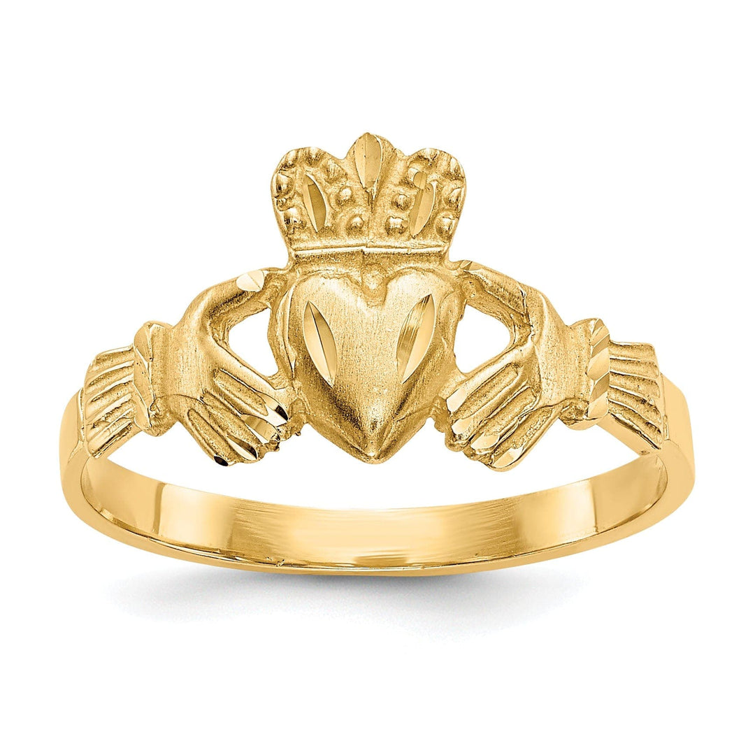 Lovely Rita's Ring Womens 14kt D.C yellow gold claddagh ring