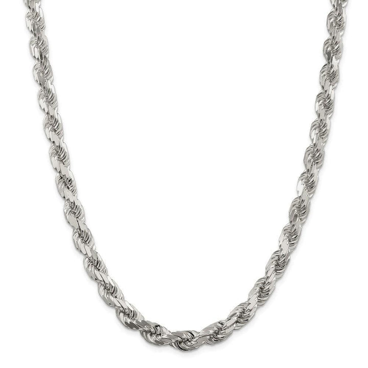 Silver Polished D.C 8.00-mm Solid Rope Chain
