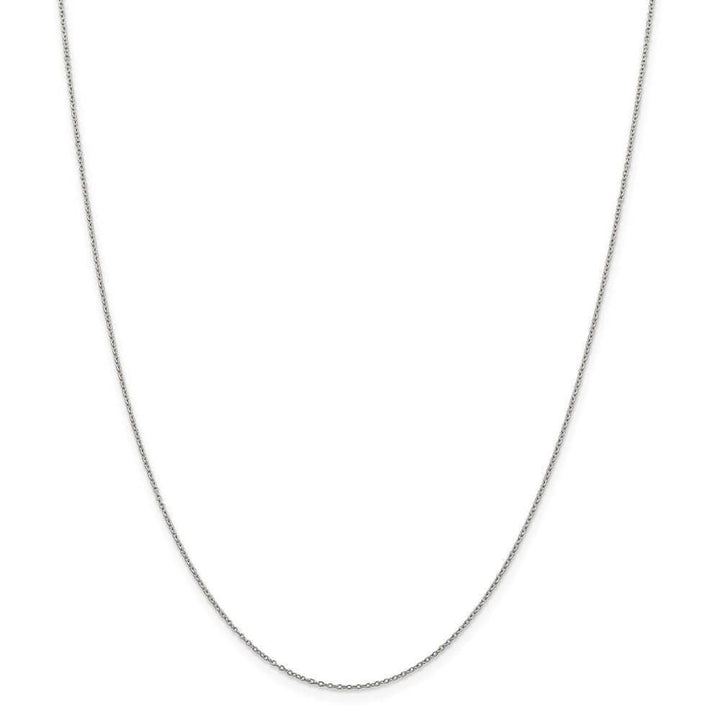 Sterling Silver Rhodium 1.00-mm Cable Chain