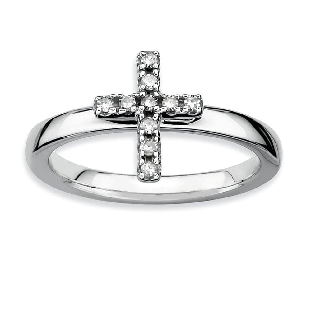 Sterling Silver Stackable Expressions Diamond Ring