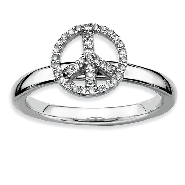 Sterling Silver Stackable Expressions Diamond Ring