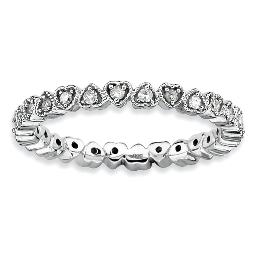 Sterling Silver Stackable Expressions Diamond Ring