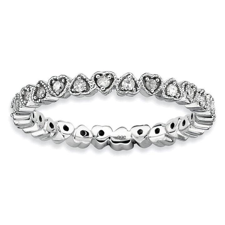 Sterling Silver Stackable Expressions Diamond Ring